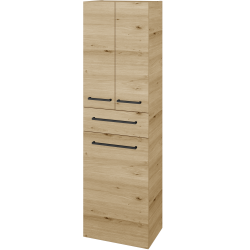 Dreja - Vysoká skriňa s košom na bielizeň DOS SVD3ZK 50 - D22 Karamel / Úchytka T06 / D22 Karamel (459390H)