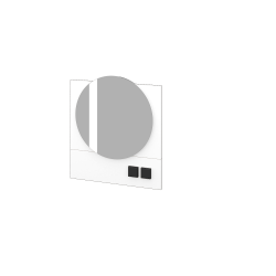 Dreja - Zrkadlo INVENCE ZCOE 60 - L01 Biela vysoký lesk (339739)