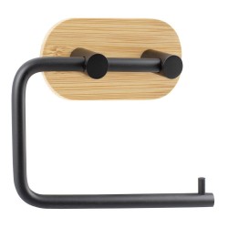 Držiak toaletného papiera na nalepenie, čierna-bambus, AWD Interior 1765 (AWD02091765)