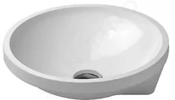 DURAVIT - Architec Bezotvorové umývadlo bez prepadu, priemer 400 mm, biele – umývadlo, s WonderGliss (04634000001)