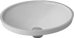 DURAVIT - Architec Bezotvorové umývadlo bez prepadu, priemer 420 mm, biele – umývadlo, s WonderGliss (03194200001)