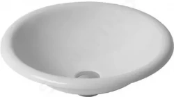 DURAVIT - Architec Bezotvorové umývadlo bez prepadu, priemer 450 mm, biele – umývadlo, s WonderGliss (03184500001)