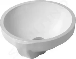 DURAVIT - Architec Bezotvorové umývadlo s prepadom, priemer 325 mm, biele – umývadlo, s WonderGliss (03193200001)