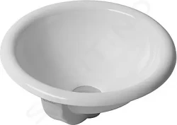 DURAVIT - Architec Bezotvorové umývadlo s prepadom, priemer 400 mm, biele – umývadlo, s WonderGliss (03184000001)