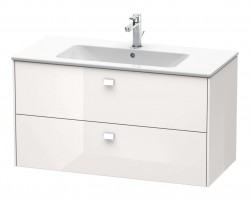 DURAVIT - Brioso Umývadlová skrinka 55x102x48 cm, 2 zásuvky, lesklá biela (BR410302222)