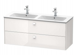 DURAVIT - Brioso Umývadlová skrinka 55x129x48 cm, 2 zásuvky, lesklá biela (BR410502222)