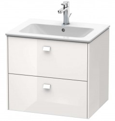 DURAVIT - Brioso Umývadlová skrinka 55x62x48 cm, 2 zásuvky, lesklá biela (BR410102222)