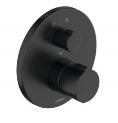 DURAVIT - C.1 Sprchová termostatická batéria pod omietku, pre 2 spotrebiče, matná čierna (C14200014046)