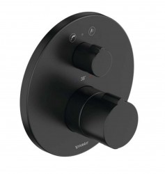 DURAVIT - C.1 Vaňová termostatická batéria pod omietku, pre 2 spotrebiče, matná čierna (C15200014046)