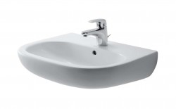 DURAVIT - D-Code Umývadlo, 65x50 cm, s prepadom, s otvorom na batériu, biela (23106500002)
