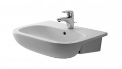 DURAVIT - D-Code Umývadlo zápustné 55x44 cm, s 1 otvorom na batériu, alpská biela (0339550000)