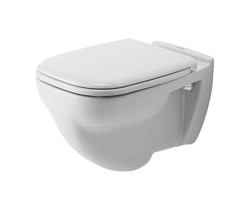 DURAVIT - D-Code Závesné WC, ploché splachovanie, alpská biela (22100900002)