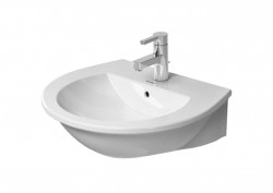 DURAVIT - Darling New Umývadlo, 55x48 cm, s 1 otvorom na batériu, s WonderGliss, alpská biela (26215500001)