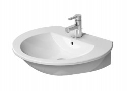 DURAVIT - Darling New Umývadlo, 65x55 cm, s 1 otvorom na batériu, s WonderGliss, alpská biela (2621650000)
