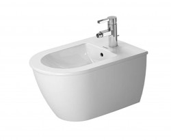 DURAVIT - Darling New Závesný bidet, s 1 otvorom na batériu, s WonderGliss, alpská biela (22491500001)