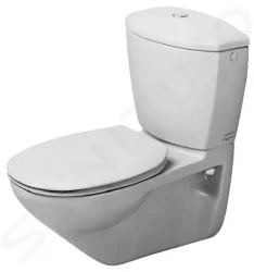 DURAVIT - Duraplus WC misa kombi Practica-Cascade, závesná, s WonderGliss, biela (01950900001)