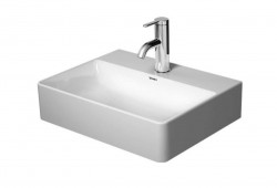DURAVIT - DuraSquare Umývadielko, 45x35 cm, bez prepadu, s otvorom na batériu, DuraCeram, biela (0732450041)
