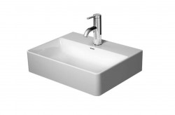 DURAVIT - DuraSquare Umývadielko, 45x35 cm, bez prepadu, s otvorom na batériu, DuraCeram, biela (0732450071)