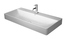 DURAVIT - DuraSquare Umývadlo, 100x47 cm, bez prepadu, s otvorom na batériu, DuraCeram, biela (2353100041)