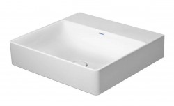 DURAVIT - DuraSquare Umývadlo, 50x47 cm, bez prepadu, bez otvoru na batériu, DuraCeram, WonderGliss, biela (23535000701)