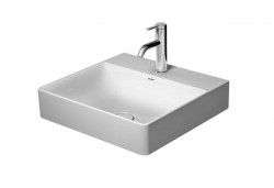 DURAVIT - DuraSquare Umývadlo, 50x47 cm, bez prepadu, s otvorom na batériu, DuraCeram, biela (2353500041)