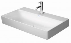 DURAVIT - DuraSquare Umývadlo, 80x47 cm, bez prepadu, s otvorom na batériu, DuraCeram, biela (2353800041)