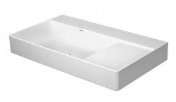 DURAVIT - DuraSquare Umývadlo 80x47 cm, ľavé, DuraCeram, alpská biela (2348800070)
