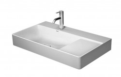 DURAVIT - DuraSquare Umývadlo 80x47 cm, s 1 otvorom na batériu vľavo, DuraCeram, alpská biela (2348800041)