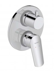 DURAVIT - DuraStyle Basic Batéria pod omietku, na 2 spotrebiče, s telesom, chróm (N15210008010)