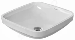 DURAVIT - DuraStyle Bezotvorové umývadlo bez prepadu, 370 mm x 370 mm, biele – umývadlo, s WonderGliss (03733700001)