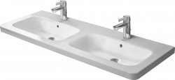 DURAVIT - DuraStyle Dvojumývadlo nábytkové 130x48 cm, s 1 otvorom na batériu, biela (2338130000)