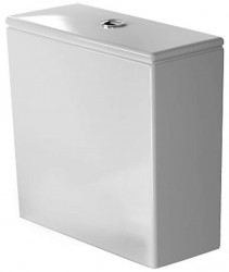 DURAVIT - DuraStyle Splachovacia nádrž, 39x17 cm, pripojenie dole vľavo, s WonderGliss, biela (09351000851)