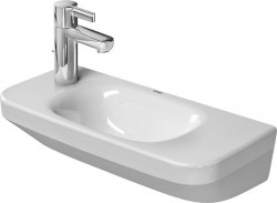 DURAVIT - DuraStyle Umývadielko, 50x22 cm, bez prepadu, s otvorom na batériu vpravo, WonderGliss, biela (07135000081)