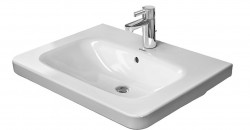 DURAVIT - DuraStyle Umývadlo, 80x48 cm, s prepadom, s otvorom na batériu, WonderGliss, biela (23208000001)
