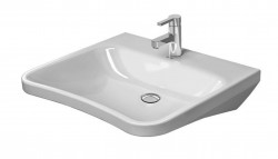 DURAVIT - DuraStyle Umývadlo Med, 65x57 cm, s 1 otvorom na batériu, s WonderGliss, alpská biela (23306500001)