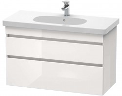 DURAVIT - DuraStyle Umývadlová skrinka 61x100x45 cm, 2 zásuvky, lesklá biela (DS648502222)