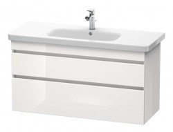 DURAVIT - DuraStyle Umývadlová skrinka 61x113x45 cm, 2 zásuvky, lesklá biela (DS649502222)