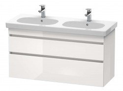 DURAVIT - DuraStyle Umývadlová skrinka 61x115x45 cm, 2 zásuvky, lesklá biela (DS648602222)