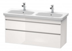 DURAVIT - DuraStyle Umývadlová skrinka 61x123x45 cm, 2 zásuvky, lesklá biela (DS649802222)