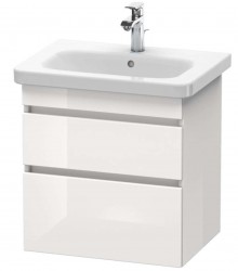 DURAVIT - DuraStyle Umývadlová skrinka 61x58x45 cm, 2 zásuvky, lesklá biela (DS648002222)