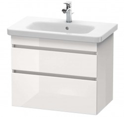 DURAVIT - DuraStyle Umývadlová skrinka 61x73x45 cm, 2 zásuvky, lesklá biela (DS648102222)