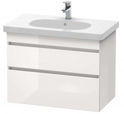 DURAVIT - DuraStyle Umývadlová skrinka 61x80x45 cm, 2 zásuvky, lesklá biela (DS648402222)
