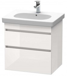 DURAVIT - DuraStyle Umývadlová skrinka 61x93x45 cm, 2 zásuvky, lesklá biela (DS648302222)