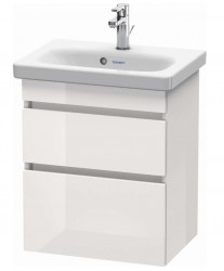 DURAVIT - DuraStyle Umývadlová skrinka Compact, 61x50x37 cm, 2 zásuvky, lesklá biela (DS640302222)