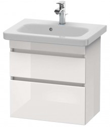 DURAVIT - DuraStyle Umývadlová skrinka Compact, 61x58x37 cm, 2 zásuvky, lesklá biela (DS647902222)