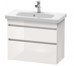 DURAVIT - DuraStyle Umývadlová skrinka Compact, 61x73x37 cm, 2 zásuvky, lesklá biela (DS649902222)