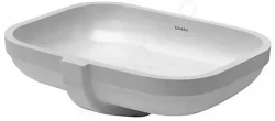 DURAVIT - Happy D.2 Bezotvorové umývadlo s prepadom, 480 mm x 345 mm, biele – umývadlo, s WonderGliss (04574800001)