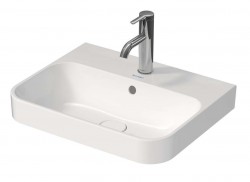 DURAVIT - Happy D.2 Plus Umývadlo na dosku, 50x40 cm, s prepadom, s otvorom na batériu, biela (2360500000)