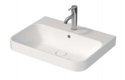 DURAVIT - Happy D.2 Plus Umývadlo na dosku, 60x46 cm, s prepadom, s otvorom na batériu, biela (2360600000)