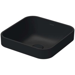 DURAVIT - Happy D.2 Plus Umývadlová misa zápustná, 40x40 cm, bez prepadu, antracit mat (2359401300)